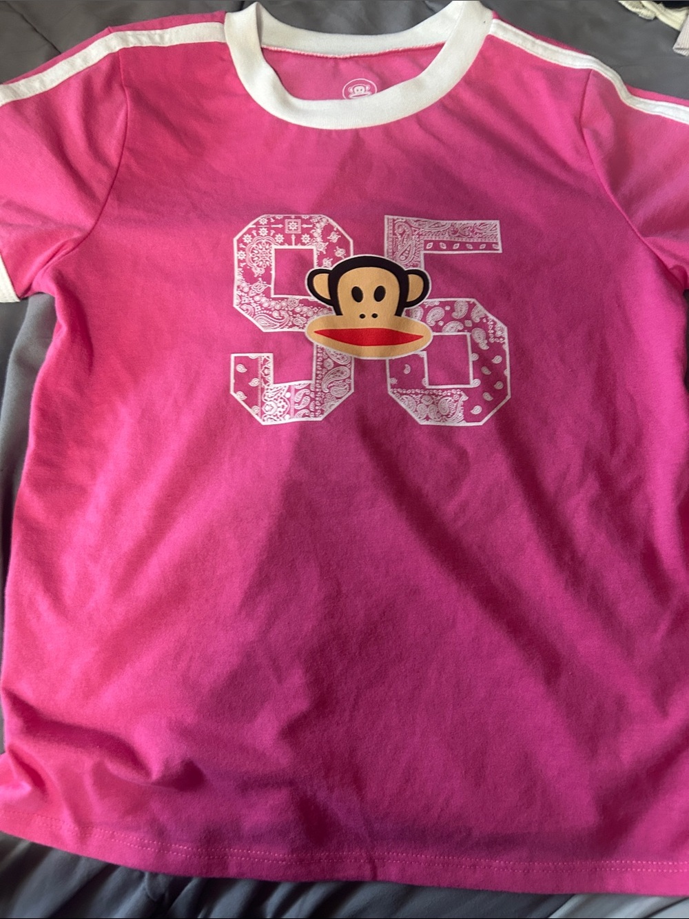 Paul Frank Pink Graphic Tee with White Trim